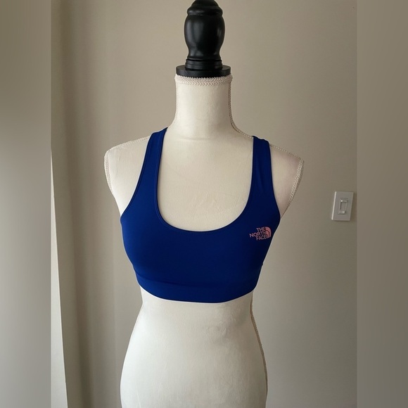 The north face sport bra size small. Color blue. - Picture 1 of 7